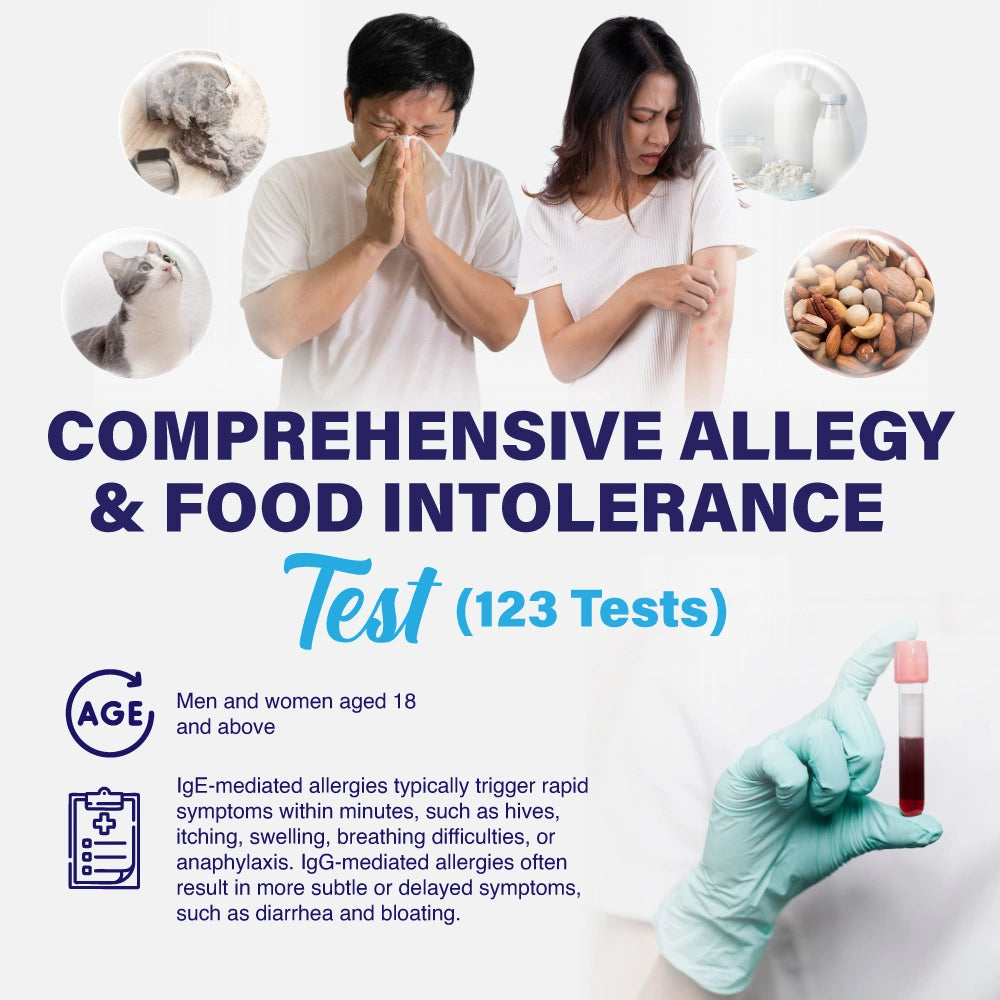 Comprehensive Allergy & Food Intolerance Test (123 Tests)