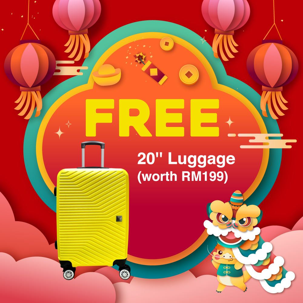 [Complimentary] 1 piece 20'' Luggage worth RM199